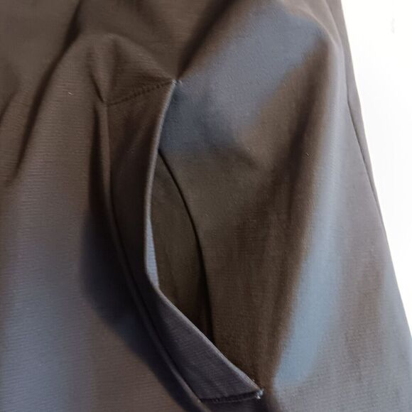 RQT Black Size Petite M Button Up Cotton Blend Blazer with 3/4" Pleated Sleeves - Picture 11 of 11